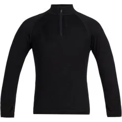 Icebreaker 260 Tech LS Half Zip Funktionsshirt Lang Black Kinder
