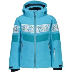 CMP Girl`s Snaps Hood Skijacke Turchese Curacao / B.Blue Kinder
