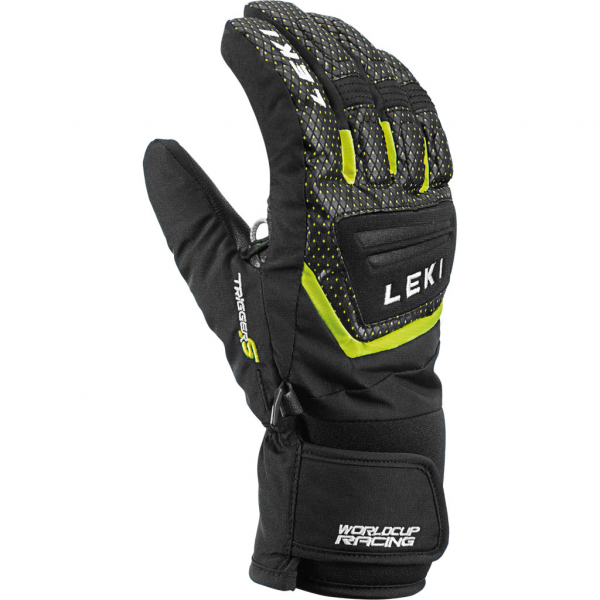 Leki Worldcup S Junior Fingerhandschuhe Black / Ice Lemon Kinder 3 Leki Worldcup S Junior Fingerhandschuhe Black / Ice Lemon Kinder