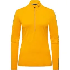 Kjus Motion Half-Zip Skishirt Gold Honey Yellow / Black Damen