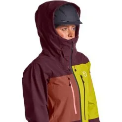 Ortovox 3L Deep Shell Hardshelljacke Dark Wine Damen -Negozio Al Dettaglio Ski 237588 821 540 03 b