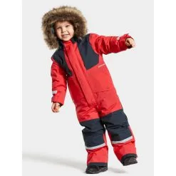 Didriksons Björnen Kids Cover 5 Overall Bright Red Kinder -Negozio Al Dettaglio Ski 308303 320 551 02 e