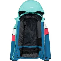 CMP Girl Fix Hood Clima Protect Skijacke Lake / Aqua / Begonia Kinder -Negozio Al Dettaglio Ski 308479 331 845 07 c