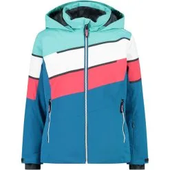 CMP Girl Fix Hood Clima Protect Skijacke Lake / Aqua / Begonia Kinder