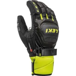 Leki Worldcup Race Coach Flex S GTX Fingerhandschuhe Black-Ice Lemon